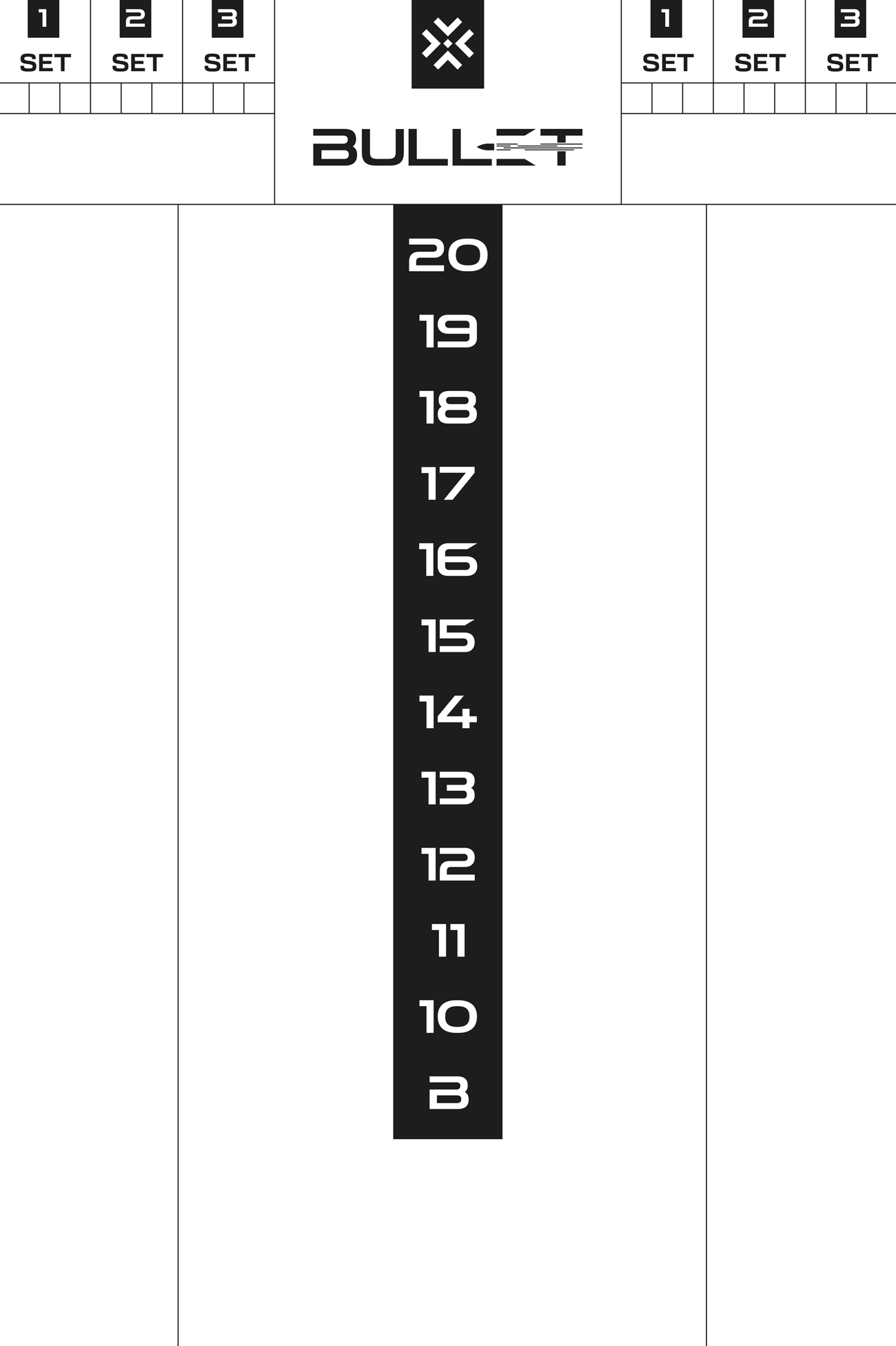 Bullet Flex Scoreboard 30x45 cm