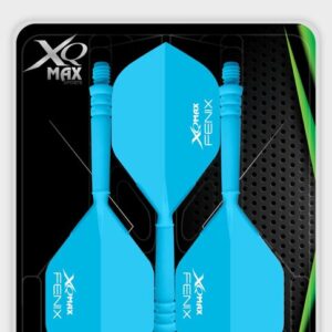 Découvrez les XQ Fenix Molded Flights 34mm, un système flight et shaft intégré bleu offrant stabilité maximale et précision.