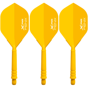 XQ Fenix Molded Flights 34mm Jaune – Flight shaft intégré
