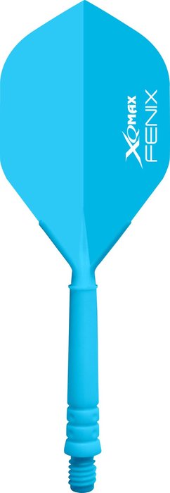 Découvrez les XQ Fenix Molded Flights 34mm, un système flight et shaft intégré bleu offrant stabilité maximale et précision. – Image 3