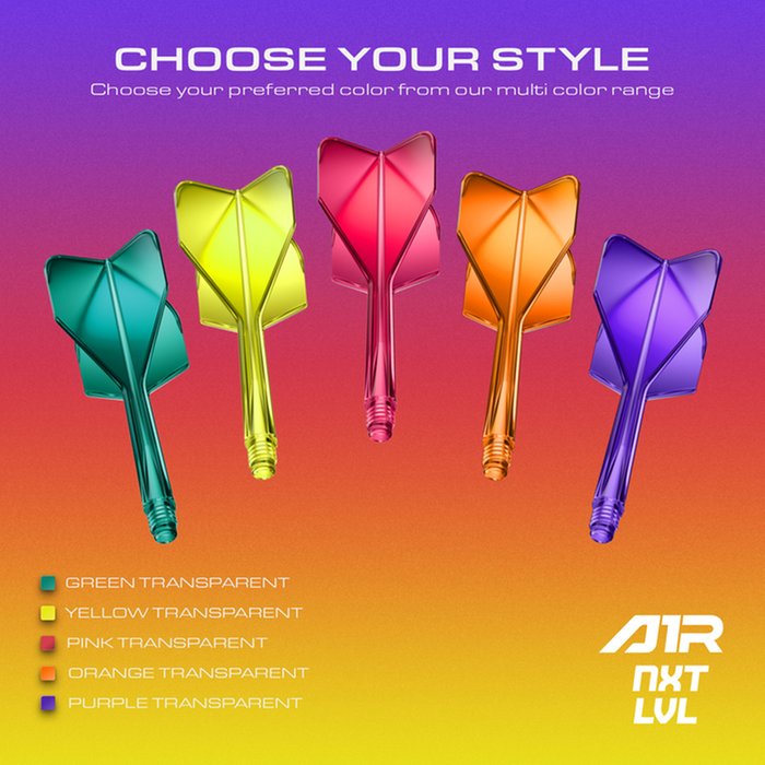 GOAT XFLEX Moldflight S Orange système intégré flight shaft darts