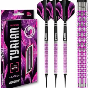 Red Dragon Tyrian Fléchettes 90% Tungstène 22g precision darts design royal