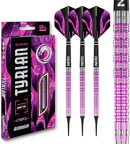 Red Dragon Tyrian Fléchettes 90% Tungstène 22g precision darts design royal