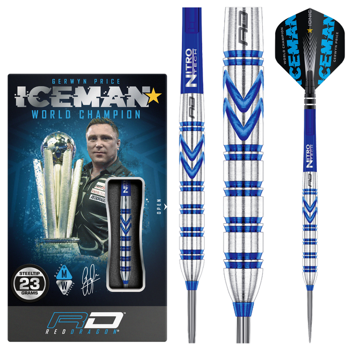 Red Dragon Gerwyn Price Blue Originals 23g flechettes tungstene precision